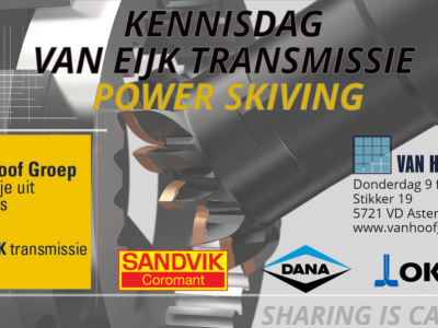 Van Hoof organiseert op 9 februari a.s. een kennisdag Power Skiving